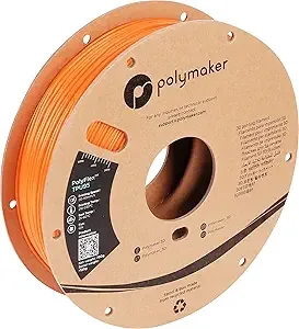 Polymaker Polymaker TPU Filament Orange, 0.75kg Shore 95A Flexible 3D Printer Filament - PolyFlex TPU95 3D Printing TPU Filament 0.75kg Orange Soft Flexible Filament