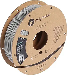 Polymaker Polymaker TPU Filament Grey, 0.75kg Shore 90A Flexible 3D Printer Filament - PolyFlex TPU90 3D Printing TPU Filament 0.75kg Grey Soft Flexible Filament