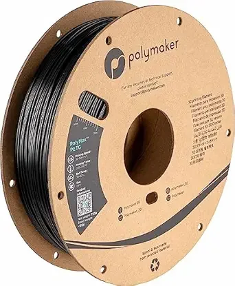 Polymaker Polymaker PolyMax Tough PETG Filament Black 0.75kg 3D Printer Filament, Tougher PETG+ Black 3D Printing Filament, Higher Heat Resistance Than PLA