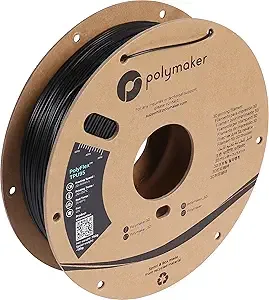 Polymaker Polymaker TPU Filament Black, 0.75kg Shore 95A Flexible 3D Printer Filament - PolyFlex TPU95 3D Printing TPU Filament 0.75kg Black Soft Flexible Filament