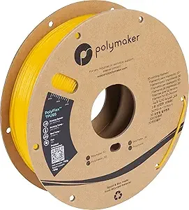 Polymaker Polymaker TPU Filament Yellow, 0.75kg Shore 95A Flexible 3D Printer Filament - PolyFlex TPU95 3D Printing TPU Filament 0.75kg Yellow Soft Flexible Filament