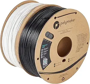 Polymaker Polymaker ASA Filament Black*1+White*1, 2kg ASA 3D Printing Filament, Heat & Weather Resistant - ASA 3D Printer Filament Perfect for Printing Outdoor Functional Parts