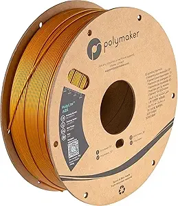 Polymaker Polymaker ABS Filament Gold, 1kg 3D Printing Filament, PolyLite ABS 3D Printer Filament, Heat Resistant, Strong & Durable, Dimensional Accuracy +/-