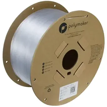 Polymaker Polymaker PETG Filament 3kg Clear 3D Printer Filament, PolyLite PETG 3D Printing Filament, Dimensional Accuracy +/-, Print with Most 3D Printers
