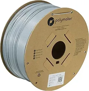 Polymaker Polymaker ABS Filament Grey, 3kg 3D Printing Filament, PolyLite ABS 3D Printer Filament, Heat Resistant, Strong & Durable, Dimensional Accuracy +/-