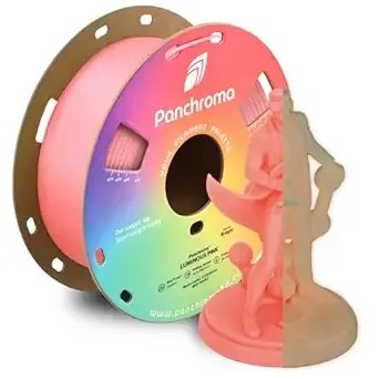 Polymaker Polymaker Panchroma Luminous PLA Filament, Luminous Pink 3D Printing Filament, 3D Printer Filament, Fit Most FDM 3D Printers, 1kg Spool (2.2lbs)
