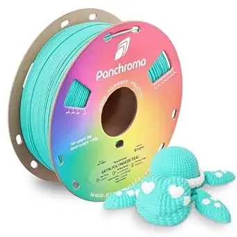 Polymaker Polymaker Panchroma Satin PLA Filament, Satin Polymaker Teal 3D Printing Filament, 3D Printer PLA Filament, Fit Most FDM 3D Printers, 1kg Spool (2.2lbs)