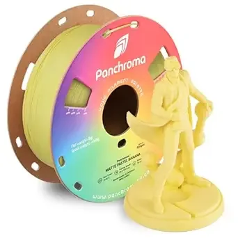 Polymaker Polymaker Panchroma Matte PLA Filament, High Speed Pastel Banana PLA 1kg (2.2 lbs), Formerly Polyterra Clog-Free 3D Printer Filament, Accuracy +/-, Fits FDM Printers