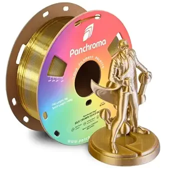 Polymaker Polymaker Panchroma Dual Silk PLA 3D Printing Filament 1kg, Silk Crown (Gold-Silver), New and Improved Formula, Better Strength, Printing Speed & Clog-Free, Works in Most FDM 3D Printers