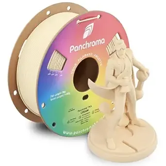 Polymaker Polymaker Panchroma PLA Cream 3D Printer Filament, 1kg Spool, Easy to Print, High Speed Printing, Tangle Free, AMS Compatible, Perfect for Toys, Decor, Miniatures, Models & Cosplay