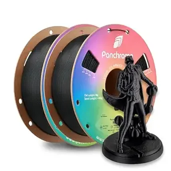 Polymaker Polymaker Panchroma PLA Black 3D Printer Filament 2KG Bundle, 2x1kg, Easy to Print, High Speed Printing, Tangle Free, AMS Compatible, Perfect for Toys, Decor, Miniatures, Models & Cosplay