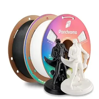 Polymaker Polymaker Panchroma PLA 3D Printer Filament 2KG Bundle Black*1+White*1, 2x1kg, Easy to Print, High Speed Printing, AMS Compatible, Perfect for Toys, Decor, Miniatures, Models & Cosplay