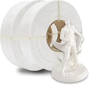 Polymaker Polymaker Panchroma PLA Filament Bundle 2kg Refill, White*2 | High Speed Spoolless 3D Printing Filament 2kg Bundle, Compatible with Bambu Labs & FDM printers, Clog-Free for Reusable Spool