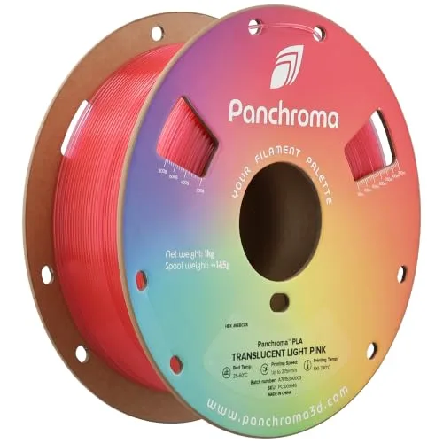 Polymaker Polymaker Panchroma Translucent PLA Filament, 1kg, Light Pink