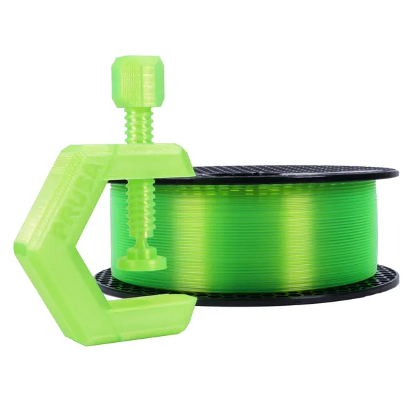 Printed Solid Prusament PETG 1kg Neon Green Transparent