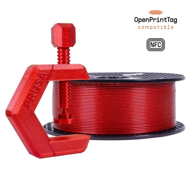 Printed Solid Prusament PETG Carmine Red 1kg (NFC)