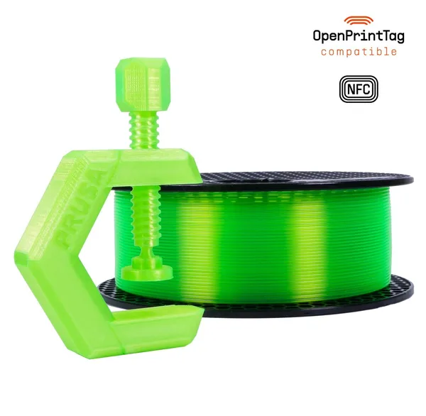 Printed Solid Prusament PETG Neon Green 1kg (NFC)