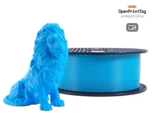 Printed Solid Prusament PLA Azure Blue 1kg (NFC)