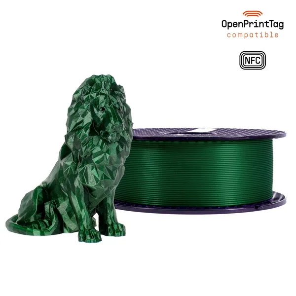 Printed Solid Prusament PLA Galaxy Green 1kg (NFC)