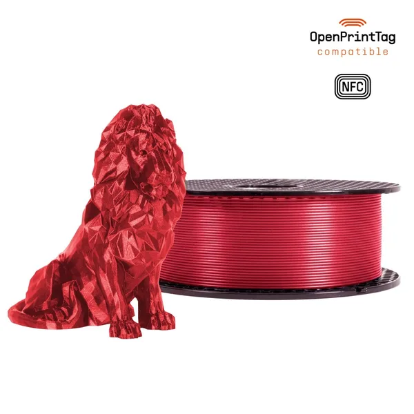 Printed Solid Prusament PLA Galaxy Red 1kg (NFC)