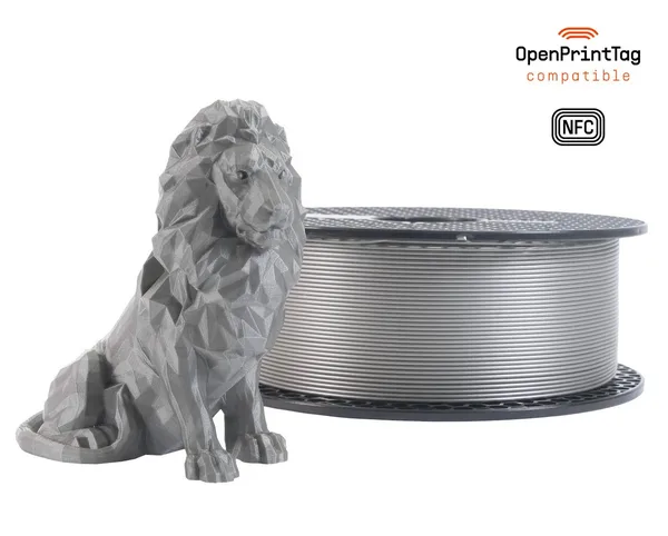 Printed Solid Prusament PLA Galaxy Silver 1kg (NFC)