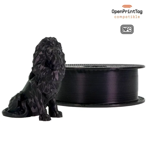 Printed Solid Prusament PLA Jet Black 1kg (NFC)