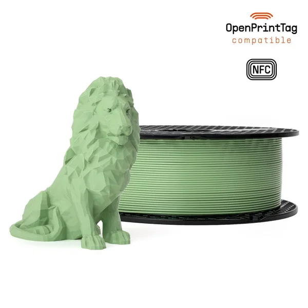 Printed Solid Prusament PLA Pistachio Green 1kg (NFC)