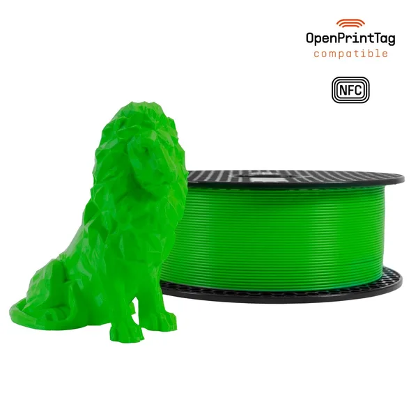 Printed Solid Prusament PLA Simply Green 1kg (NFC)