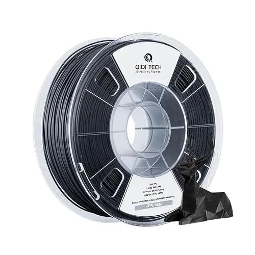 QIDI R QIDI TECHNOLOGY PETG-Tough 3D Printer Filament, Toughness PETG Filament, 3D Printing Filament 1kg Spool(2.2lbs), Suitable for Hyper Speed Printing, Fit Most FDM 3D Printer, Black