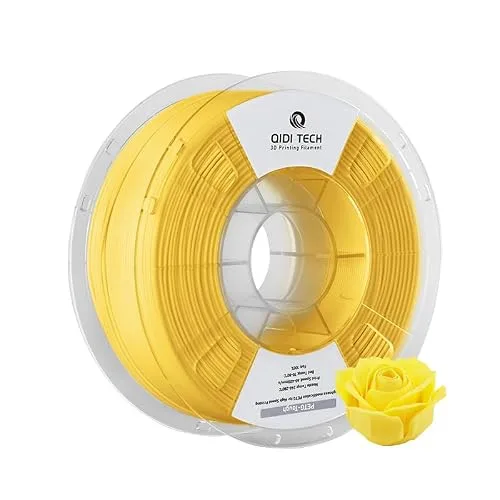QIDI R QIDI TECHNOLOGY PETG-Tough 3D Printer Filament, Toughness PETG Filament, 3D Printing Filament 1kg Spool(2.2lbs), Suitable for Hyper Speed Printing, Fit Most FDM 3D Printer, Yellow