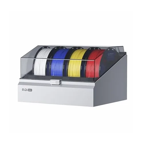QIDI QIDI Box Multi-Color 3D Printing System for QIDI Q2/Q2C 3D Printer, Active Drying (65°C), NFC Intelligent Recognition and Filament Auto-Reload, Double Hardened Steel Gear for PLA/PETG/ABS/CF/GF/PA/PC