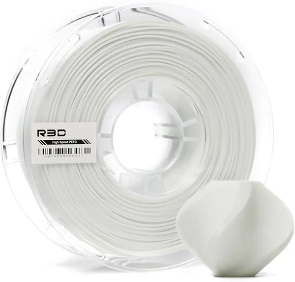 R3D R3D High Speed PETG PRO Filament 1KG, 3D Printer Filament for 30-/s High-Speed Printing, Dimensional Accuracy +/-, Plastic Spool, Compatible with AMS (White)