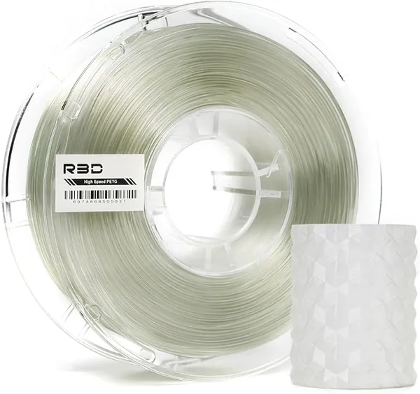 R3D R3D High Speed PETG PRO Filament 1KG, 3D Printer Filament for 30-/s High-Speed Printing, Dimensional Accuracy +/-, Plastic Spool, Compatible with AMS (Transparent)