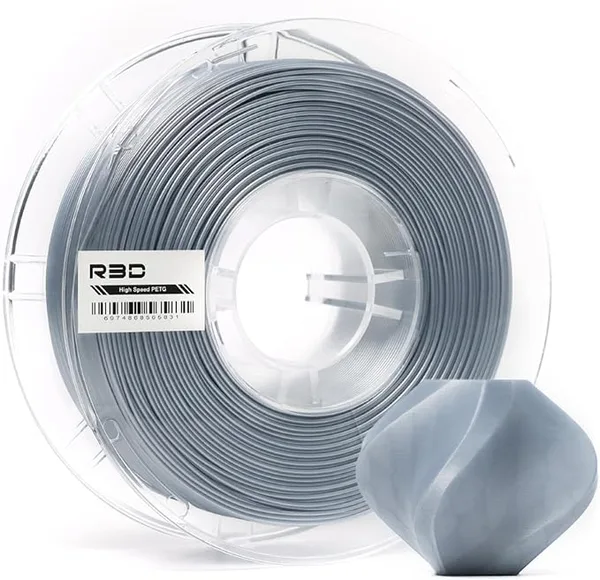 R3D R3D High Speed PETG PRO Filament 1KG, 3D Printer Filament for 30-/s High-Speed Printing, Dimensional Accuracy +/-, Plastic Spool, Compatible with AMS (Silver)