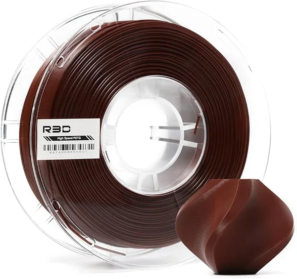 R3D R3D High Speed PETG PRO Filament 1KG, 3D Printer Filament for 30-/s High-Speed Printing, Dimensional Accuracy +/-, Plastic Spool, Compatible with AMS (Coffee)