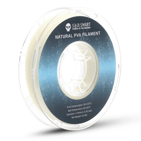 SainSmart Natural PVA Dissolvable Filament, Water Soluble Support, 0.5kg/1.1lbs, Accuracy +/-