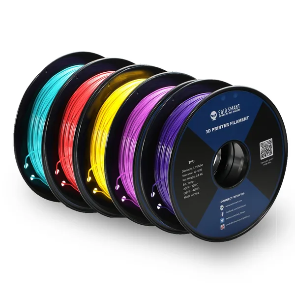 SainSmart Neon Color TPU Filament Bundle Kit, Cyberpunk Color 0.8kg/1.76lb