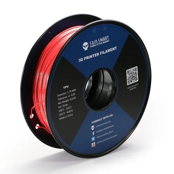 SainSmart Neon Scarlet, Cyberpunk Color TPU Filament 0.8kg/1.76lb
