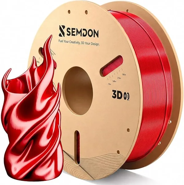 Semdon 2026 New PLA Filament, SEMDON Multicolor Coextrusion 3D Printer Filament, Dimensional Accuracy +/- (Red)