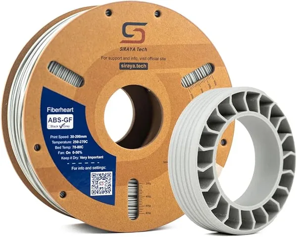Siraya Tech Siraya Tech Fibreheart ABS-GF Premium Glass Fiber 3D Printer Filament - 93°C Heat Resistance, High Durability, Precision Printing - for Automotive & Industrial Applications (1kg, Grey)