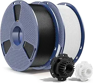 SUNLU SUNLU PETG Filament 2KG, High Strength PETG 3D Printer Filament, Dimensional Accuracy +/-, 1KG Spool(2.2lbs), 2 Pack, Black+White
