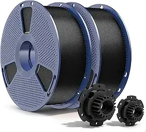 SUNLU SUNLU PETG Filament 2KG, High Strength PETG 3D Printer Filament, Dimensional Accuracy +/-, 1KG Spool(2.2lbs), 2 Pack, Black+Black