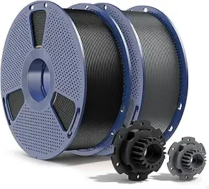 SUNLU SUNLU PETG Filament 2KG, High Strength PETG 3D Printer Filament, Dimensional Accuracy +/-, 1KG Spool(2.2lbs), 2 Pack, Black+Grey