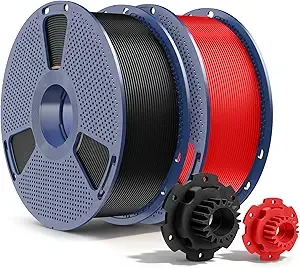 SUNLU SUNLU PETG Filament 2KG, High Strength PETG 3D Printer Filament, Dimensional Accuracy +/-, 1KG Spool(2.2lbs), 2 Pack, Black+Red