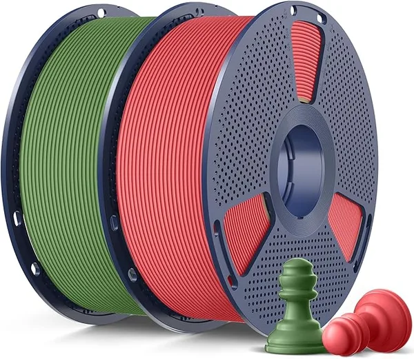 SUNLU SUNLU High Speed Matte PLA 3D Printer Filament, Olive Green+Cherry Red