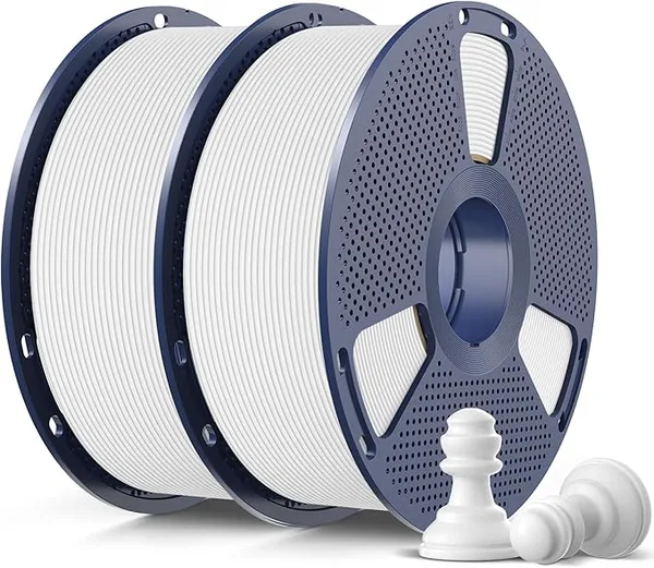 SUNLU SUNLU High Speed Matte PLA 3D Printer Filament, Matte White*2, 2Packs