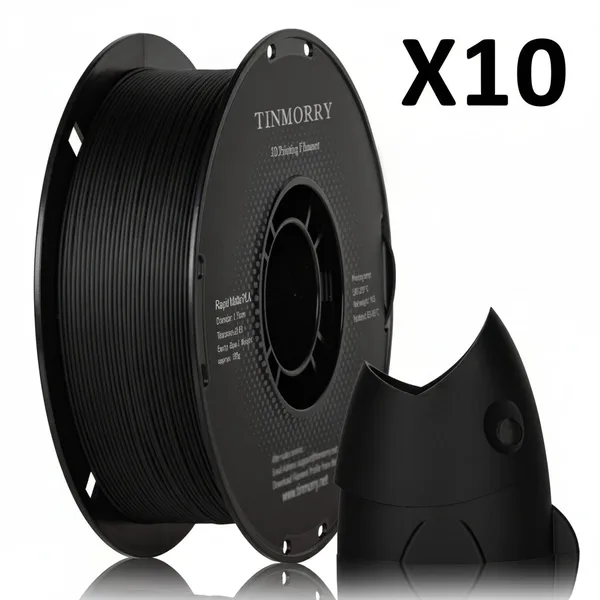 TinMorry 10 Rolls Matte PLA Filament, 1 KG 1 Spool