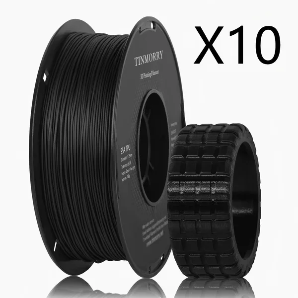 TinMorry 10 Rolls 95A TPU Filament, 1 KG 1 Spool