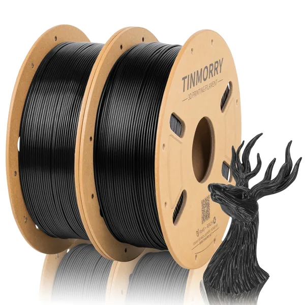 TinMorry PETG-ECO Filament Pack, 1 KG 1 Spool, Black