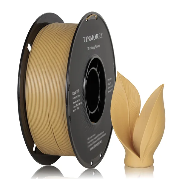 TinMorry Rapid PLA  3D Printer Filament, 1 KG,  Light Wood